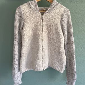Cozy knit zip up hoodie